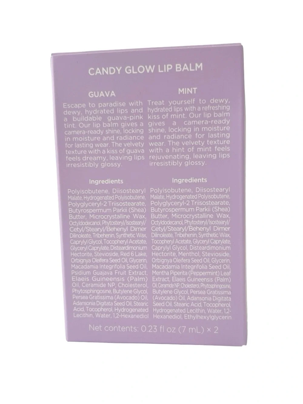 Olivia Umma Duo Candy Glow Lip Balm Mini Size in Guava and Mint NIB